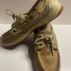 Sperry woman's blue fish 2-eyr boat shoes size 7 medium